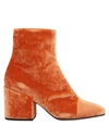 Dries Van Noten Ankle Boots In Orange