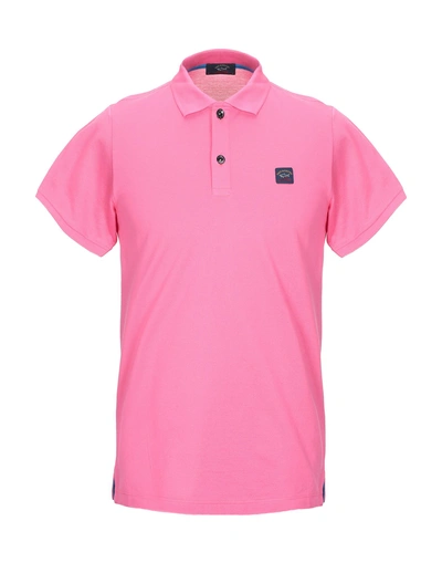 Paul & Shark Polo Shirts In Pink