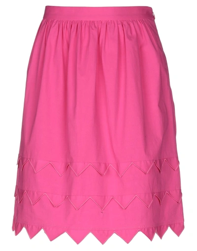 Moschino Cheap And Chic Knee Length Skirt In Fuchsia