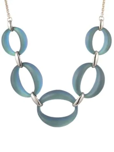 Alexis Bittar Large Lucite Link Necklace In Blue