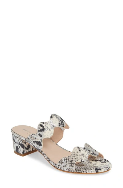 Patricia Green Palm Beach Slide Sandal In Black/ White Print Leather