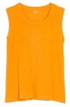 Madewell Whisper Cotton Crewneck Muscle Tank In Tungsten Glow