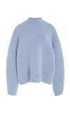 3.1 Phillip Lim Oversized Mock-neck Bouclé Sweater In Blue