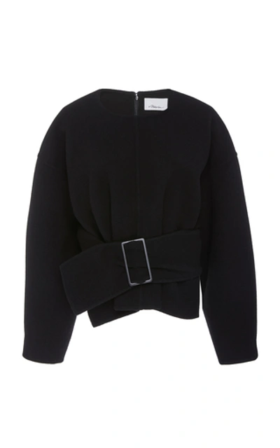 3.1 Phillip Lim / フィリップ リム Oversized Belted Sweatshirt Top In Black