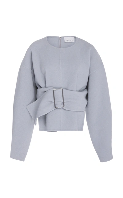 3.1 Phillip Lim / フィリップ リム Oversized Belted Sweatshirt Top In Grey