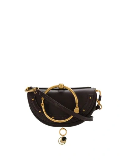 Chloé Small Nile Leather Bracelet Crossbody Bag In Black