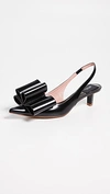 Marc Jacobs Slingback Pump With Bow In Black