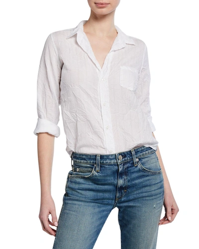 Frank & Eileen Button-down Long-sleeve Cotton Poplin Shirt In White