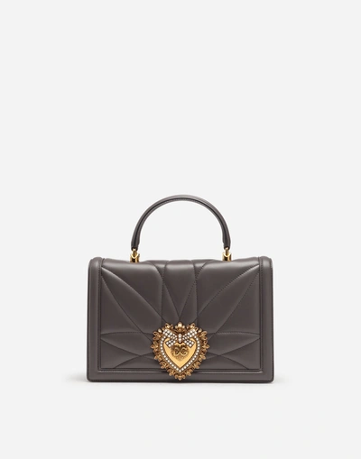 Dolce & Gabbana Big Devotion Bag In Mordore Matelasse' Nappa