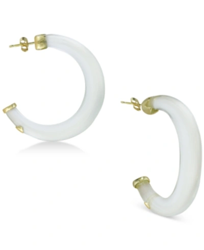 Argento Vivo Lucite Hoop Earrings In Gold-plated Sterling Silver