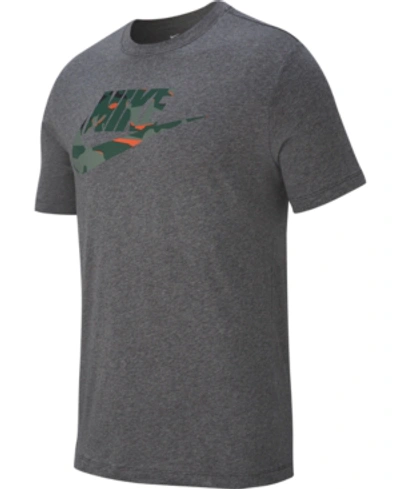 Nike Men's Sportswear Camo-logo T-shirt In Chrc/fir