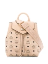 Mcm Small Backpack In Neutrals
