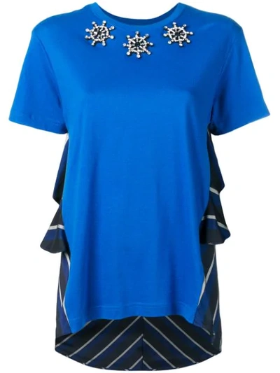 Antonio Marras Embellished Round Neck T In Blue