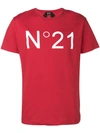 N°21 Logo Print T In Red