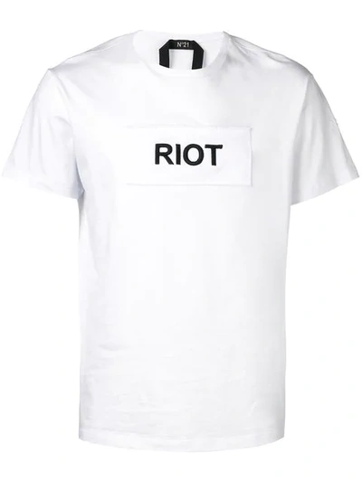 N°21 Riot T In White