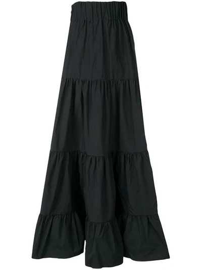 Marques' Almeida Maxi Pleated Skirt In Black