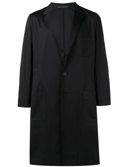 Yohji Yamamoto Classic Trench Coat In Black