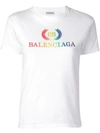 Balenciaga Laurier Embroidered Organic Cotton-jersey T-shirt In White