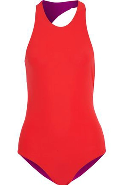 Alix Woman Sheridan Open-back Swimsuit Tomato Red