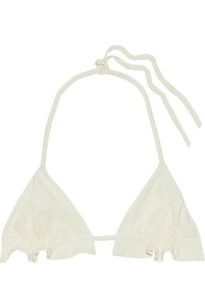 Alix Woman Marlin Ruffle-trimmed Triangle Bikini Top Ivory | ModeSens