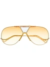 Chloé Willis Navigator-frame Sunglasses In Gold