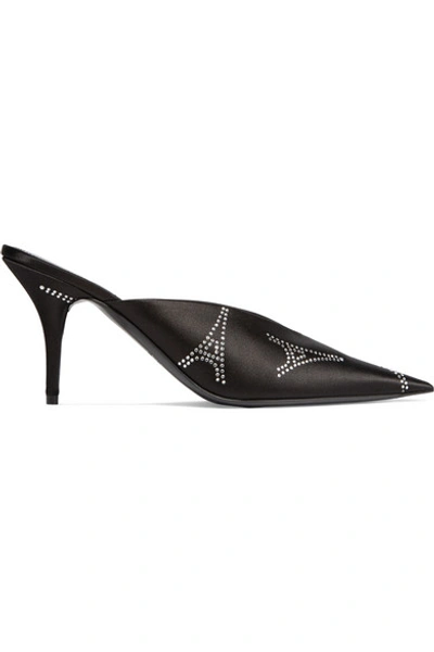 BALENCIAGA KNIFE SLINGBACK SATIN MULE