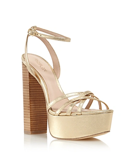 Rachel Zoe Women's Charlotte High-heel Platform Sandals In Light Gold