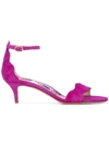 Marion Parke Women's Raven Scalloped Kitten-heel Sandals In Purple