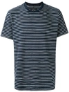 Rag & Bone Railroad Slim Fit Stripe T-shirt In Blue