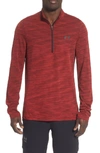 Under Armour Vanish Heatgear Long-sleeve Half-zip Tee In Aruba Red/ Black