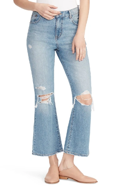 Ella Moss High Rise Ankle Flared Jeans In Sessile