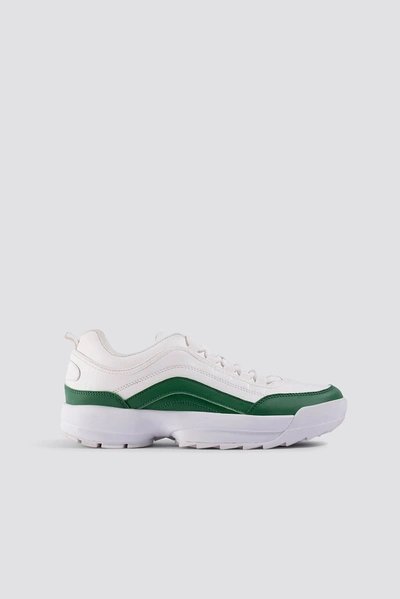 Astrid Olsen X Na-kd Contrast Sneaker - White In White/green