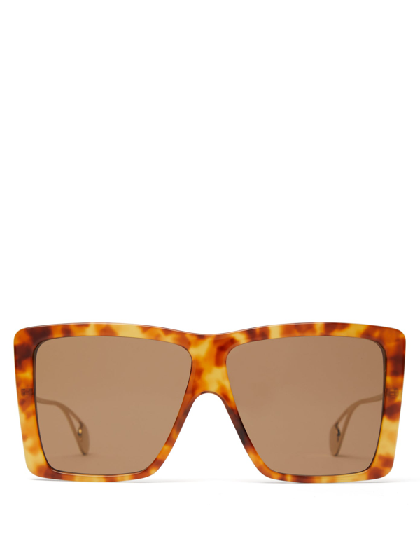gucci oversized square acetate sunglasses