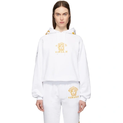 Versace White Medusa Hoodie In A93a White