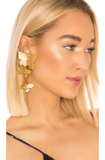 Jennifer Behr Alessandra Clip On Earrings In Gold