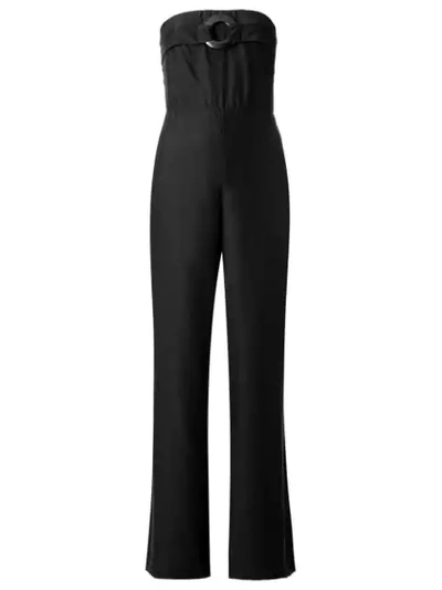 Adriana Degreas Strapless Jumpsuit In Black