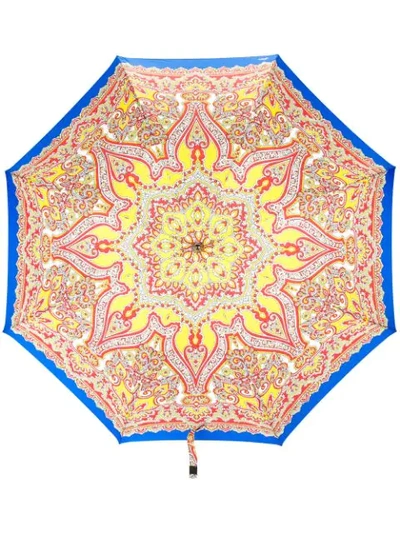 Etro Paisley Print Umbrella In Blue