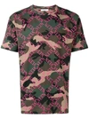 Valentino Camouflage Logo Grid Print T In Green