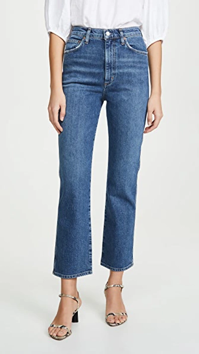 Agolde Comfort Stretch Pinch Waist Jeans In Subdued