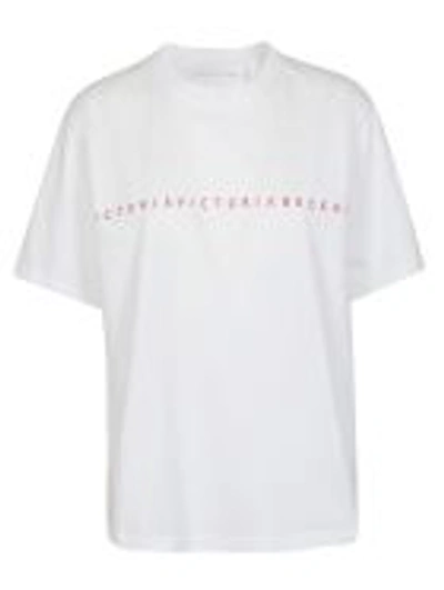 Victoria Victoria Beckham Logo Print T-shirt In White
