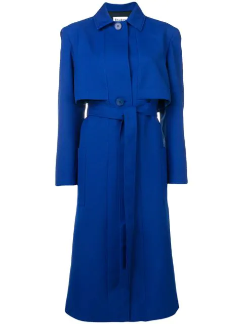 Etudes Studio Arrow Long Coat In Blue | ModeSens