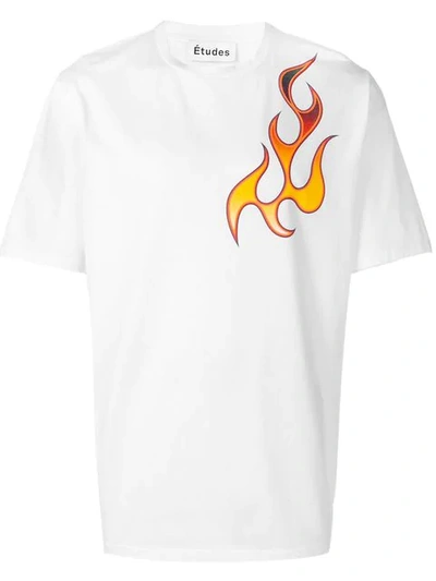 Etudes Studio Unity Flaming T-shirt In White