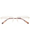 Montblanc Classic Square Glasses In Gold