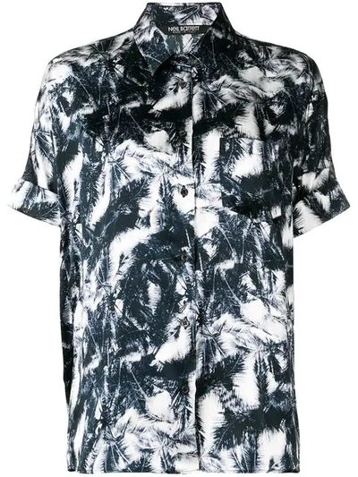 Neil Barrett Palm Tree Print Shirt In Black