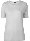 Joseph Knitted Drape T-shirt In Grey
