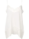 Iro Embroidered Slip Vest Top In White