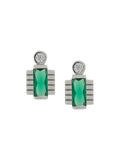 V Jewellery Stud Earrings In Silver