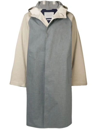 Mackintosh Colour-block Raincoat In Grey