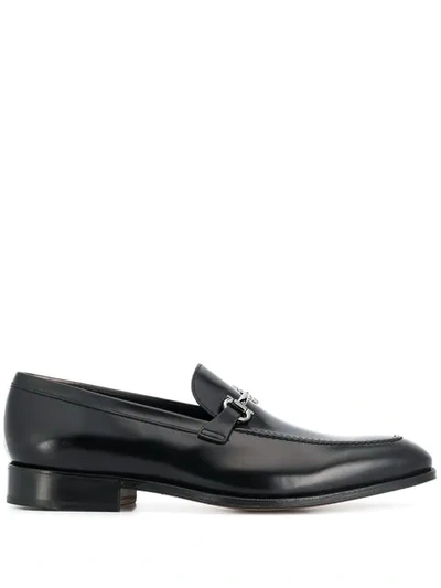 Ferragamo Leather Formal Loafers In Black