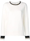 Moncler Logo Neckline Jumper In White